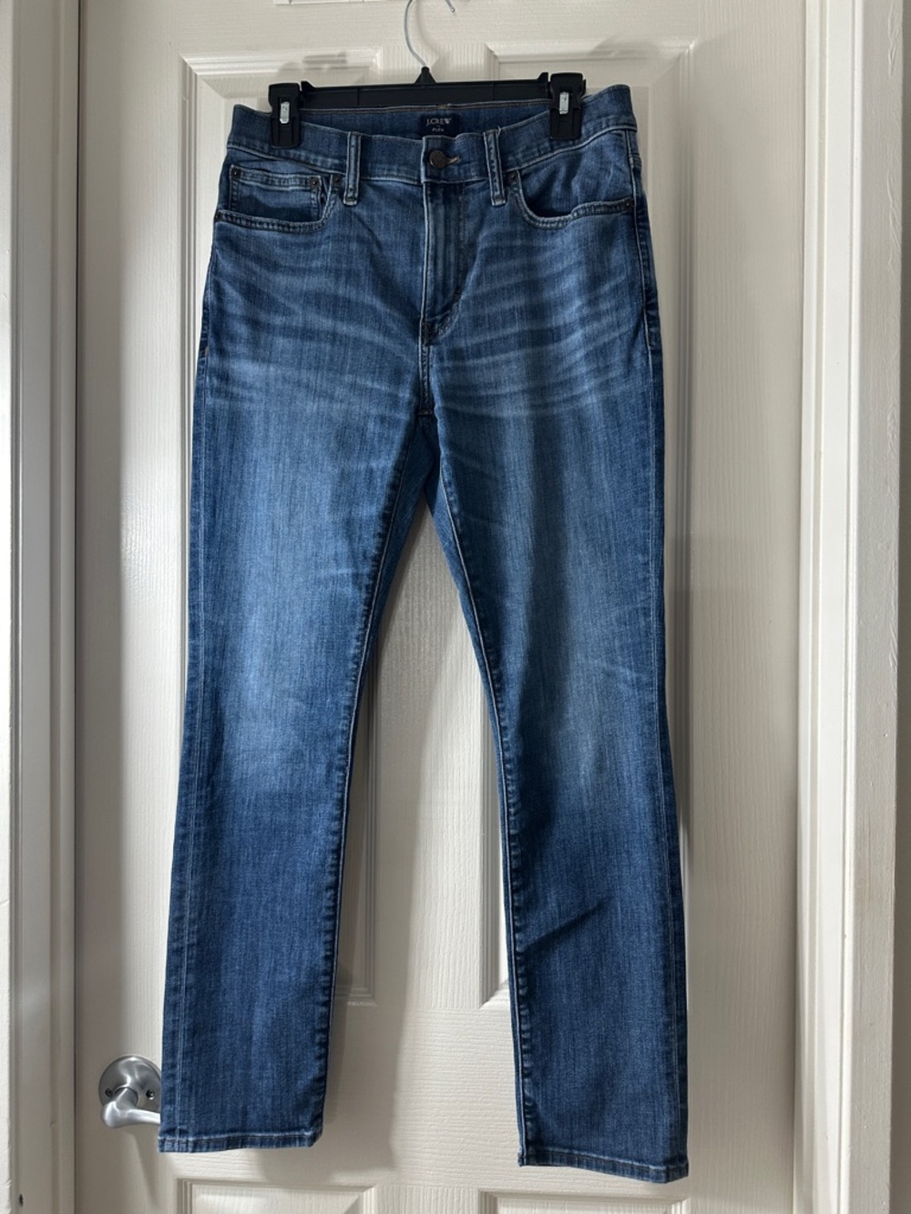 J. Crew Men's Slim Straight Jeans in Medium Blue Wash